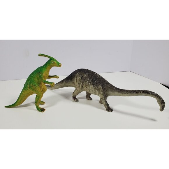 Larami Parasaurolophus & Diplodocus Dinosaur Vintage Figures - Picture 2 of 16